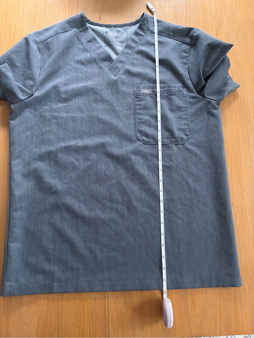 Figs-Gray-Technical Collection-Scrub Top-S - Picture 9 of 9